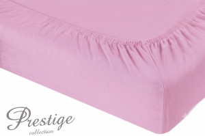 Prześcieradło Jersey z gumką 90x200 Jasny Różowy Prestige Collection 160 g/m2