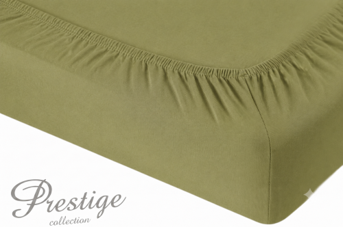 Prześcieradło Jersey z gumką 160x200 Oliwka Prestige Collection 160 g/m2 