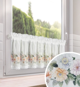 Zazdrostka Flowery 30x150 biała / fioletowa w kwiaty Tunel