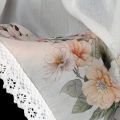 Zazdrostka Flowery 30x150 biała / fioletowa w kwiaty Tunel