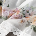 Zazdrostka Flowery 30x150 biała / fioletowa w kwiaty Tunel