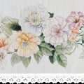 Zazdrostka Flowery 60x150 biała / fioletowa w kwiaty Tunel 