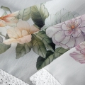 Zazdrostka Flowery 60x150 biała / fioletowa w kwiaty Tunel 