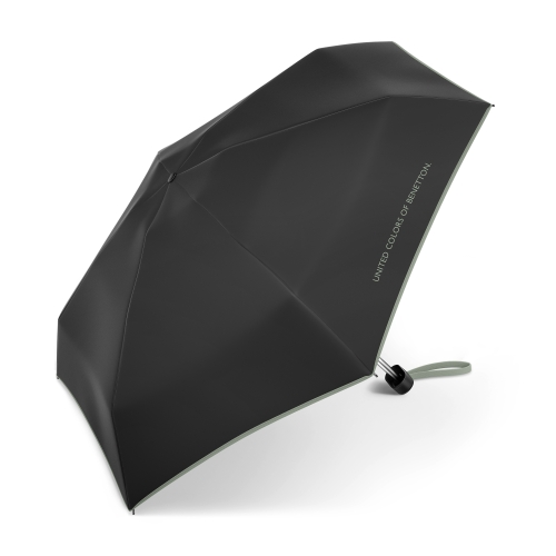 Parasol Benetton kieszonkowy  składany z pokrowcem Ultra Mini Czarny 