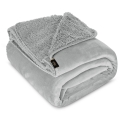 Koc 170x210 Tedy Sherpa dwustronny srebrny