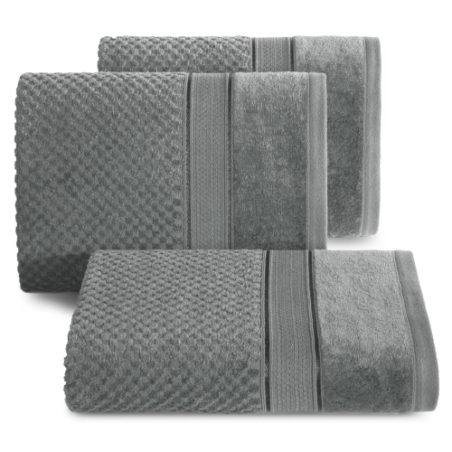 Ręcznik 50x90 Jessi Stalowy Premium bawełna 500g 