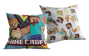 Poduszka 40x40 Minecraft Steve Creeper dwustronna