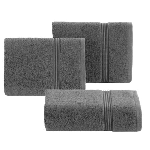 Ręcznik 50x90 Molly Stalowy bawełna modal 550g   
