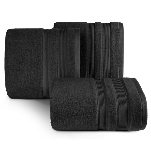 Ręcznik 50x90 Rico Czarny bawełna modal 550g   