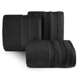 Ręcznik 70x140 Rico Czarny bawełna modal 550g  