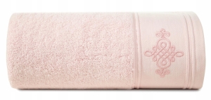 Ręcznik 50x90 Klas haftowany pudrowy Premium bawełna 600gr  