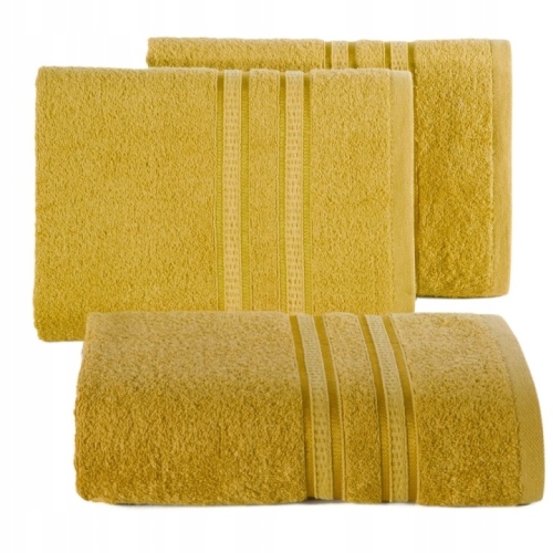 Ręcznik 50x90 Mila Musztardowy bambus + bawełna 500g 