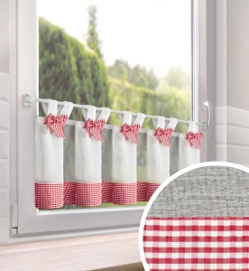 Zazdrostka Polina 40x150 kratka biała + czerwona na szelkach