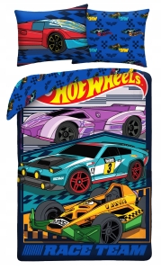 Pościel Młodzieżowa 140x200 Hot Wheels Samochody wyścigowe Oryginalna