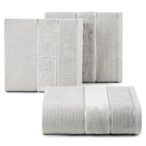 Ręcznik 50x90 Emma srebrny Premium bawełna 500gr