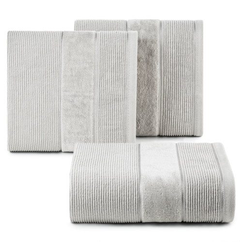 Ręcznik 50x90 Emma srebrny Premium bawełna 500gr