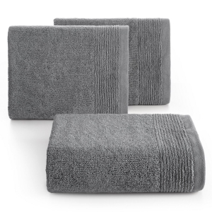 Ręcznik 50x90 Lari srebrny Premium bawełna 500gr   