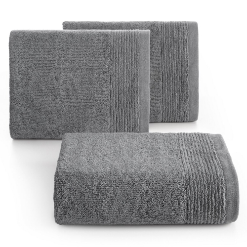 Ręcznik 50x90 Lari srebrny Premium bawełna 500gr   