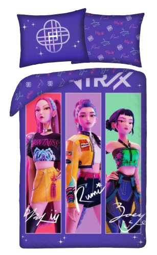 Pościel Bawełniana 140x200 Demon Hunters K-Pop HIT 