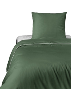 Pościel Pure z Makosatyny bawełnianej 140x200 Zielona Premium  (1)
