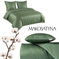 Pościel Pure z Makosatyny bawełnianej 140x200 Zielona Premium 