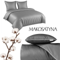 Pościel Pure z Makosatyny bawełnianej 140x200 Szara Premium