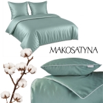 Pościel Pure z Makosatyny bawełnianej 140x200 Miętowa Premium 