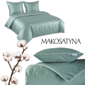 Pościel Pure z Makosatyny bawełnianej 160x200 Miętowa Premium 