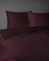 Pościel Pure z Makosatyny bawełnianej 160x200 Bordowa Premium   
