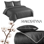 Pościel Pure z Makosatyny bawełnianej 180x200 C.Szara Premium