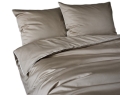 Pościel Pure z Makosatyny bawełnianej 220x200 C. Beżowa Taupe Premium  