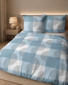 Pościel Flanelowa 160x200 Geometryczna błękitna