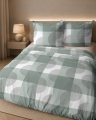 Pościel Flanelowa 160x200 Geometryczna zielona
