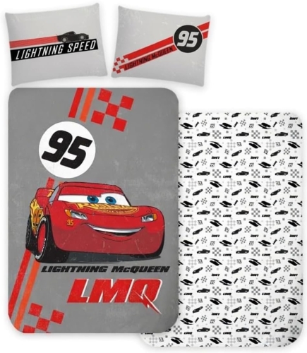 Pościel Niemowlęca 100x135 + 40x60 Cars Auta Zygzak McQUEEN 