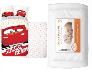 Komplet do łóżeczka 100x135 Kołdra + Pościel Dziecięca Cars Zygzak McQUEEN