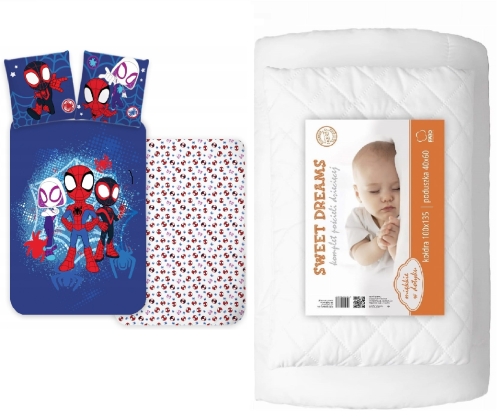 Komplet do łóżeczka 100x135 Kołdra + Pościel Spidey Dziecięca 