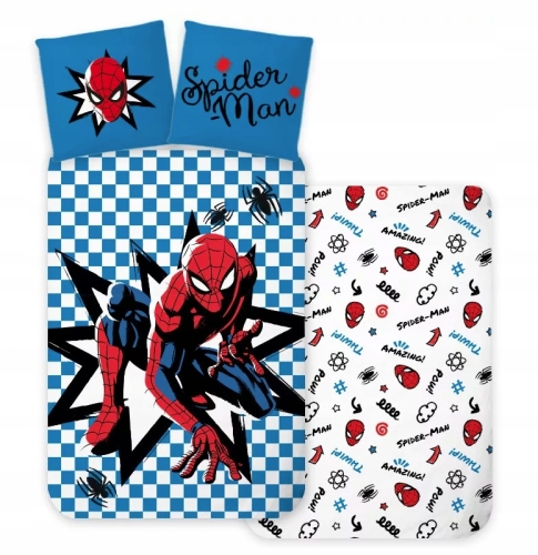 Pościel Niemowlęca 100x135 + 40x60 Spiderman Człowiek Pająk 