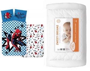 Komplet do łóżeczka 100x135 Kołdra + Pościel  Spiderman Dziecięcy 