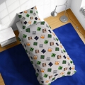 Pościel Bawełniana 140x200 MINECRAFT Oryginalna Alex Steve Creeper Zombie 100% BAWEŁNA