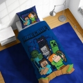 Pościel Bawełniana 140x200 MINECRAFT Oryginalna Alex Steve Creeper Zombie 100% BAWEŁNA