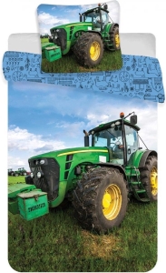 Pościel niemowlęca 100x140 Traktor zielony Bawełna 