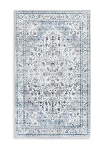 Dywan 50x80 Shine2 Ornament nowoczesny niebieski / srebrny