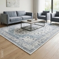 Dywan 160x230 Shine2 Ornament nowoczesny niebieski / srebrny 