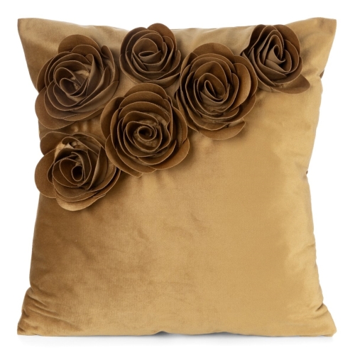 Poszewka Dekoracyjna 45x45 Flores Kwiaty miodowa