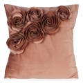 Poszewka Dekoracyjna 45x45 Flores Kwiaty ruda