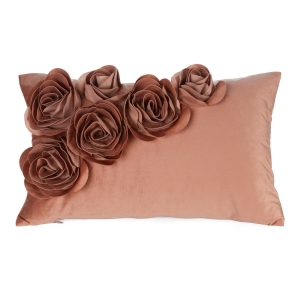 Poszewka Dekoracyjna 30x50 Flores Kwiaty ruda