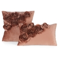 Poszewka Dekoracyjna 30x50 Flores Kwiaty ruda