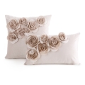 Poszewka Dekoracyjna 45x45 Flores Kwiaty pudrowa