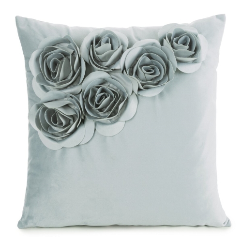 Poszewka Dekoracyjna 45x45 Flores Kwiaty miętowa