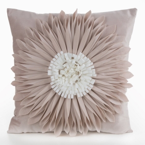 Poszewka Dekoracyjna 45x45 Flores3 Kwiat beżowa / kremowa
